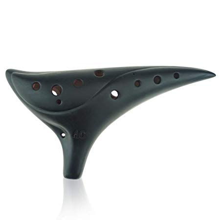 12 Hole Ocarina Alto C Smoked Stawfired Classic Dragon Tooth Style Ocarina Fit for Intermediate and Professional Player