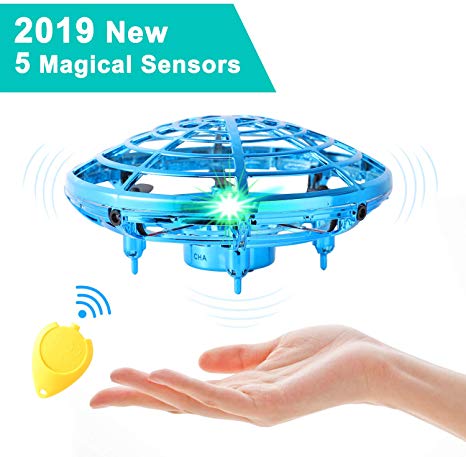 Flying Toys for Kids Mini UFO Drone Hand Operated Drones with 2 Speed, Flying Ball Drone Easy Indoor Outdoor Toys, Great Flying Drone Gift for Boys/Girls, USB Charging and Remote Controller