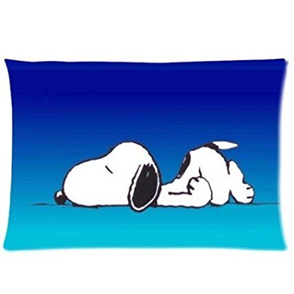 Pookeb Cute Snoopy Pattern Design Custom Zippered Pillow Case Standard Size 20x30 (Two Sides) PLC887