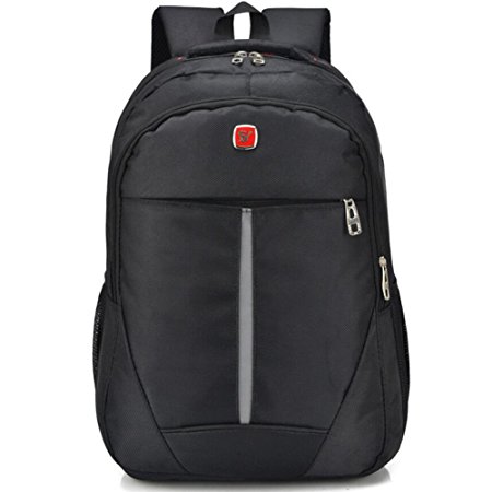 Multi-compartment Basics Backpack for Travel School Laptops Waterproof Backpacks(black 01)
