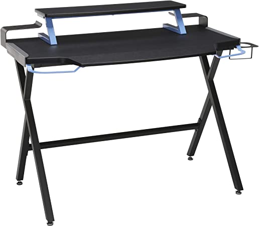 RESPAWN RSP-1000 Gaming Computer Desk, 23.625" D x 42" W x 34.625" H, Blue