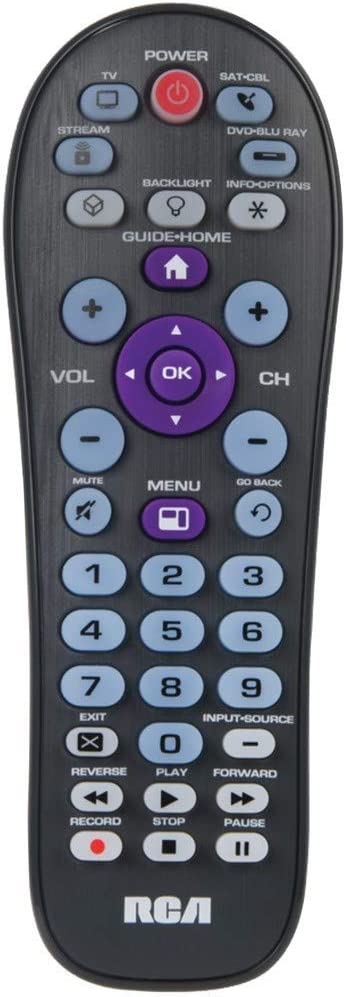 RCA Universal 4-Device Big Button Universal Remote with Streaming (RCR413BHE)