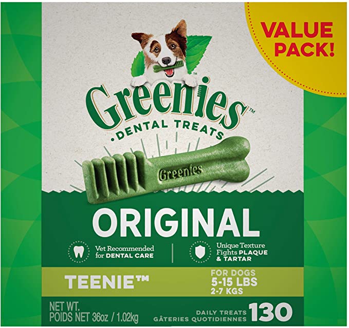 Greenies Original Teenie Natural Dental Dog Treats (5-15 Lb Dogs)