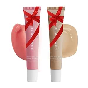 Summer Lip Balm, Fridays Lip Butter Balm, Summer Conditioning Lip Mask and Lip Balm for Instant Shine and Hydration (Pink Khaki)