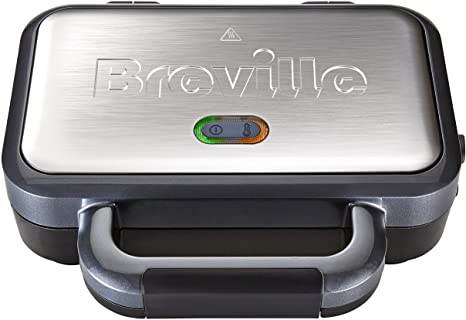 Breville Deep Fill Sandwich Toaster and Toastie Maker with Removable Plates, Non-Stick, Stainless Steel [VST041]