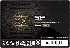 Silicon Power 4TB SSD 3D NAND A58 SLC Cache Performance Boost SATA III 2.5" 7mm (0.28") Internal Solid State Drive