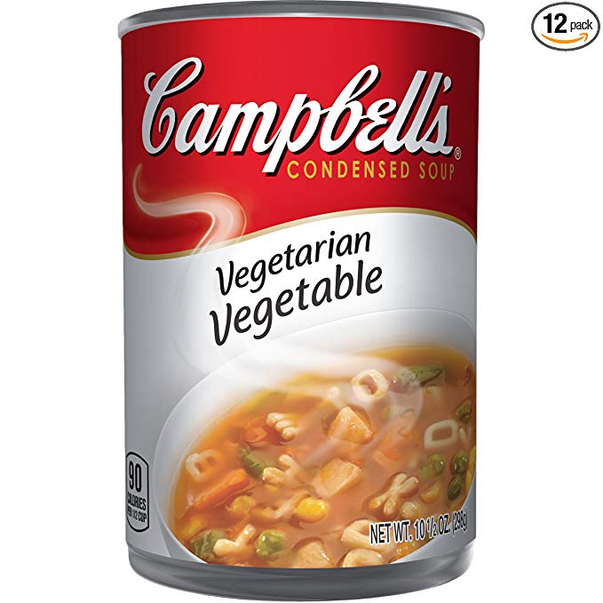 Campbell's Condensed Vegetarian Vegetable Soup, 10.5 oz. Can (Pack of 12)