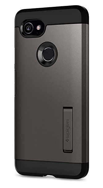 Spigen Tough Armor Google Pixel 2 XL Case with Kickstand and Extreme Heavy Duty Protection and Air Cushion Technology for Google Pixel 2 XL (2017) - Gunmetal