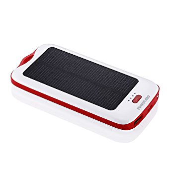 Poweradd [Upgraded Version] Apollo 5000mAh Portable Solar Charger for Smartphones And Tablets