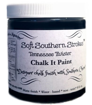 Chalk It Paint, Excellent Coverage on Furniture, Glass, Counter Tops and More!. No Sanding or Stripping Required. 8 Oz. (Select Color) (Tennessee Twister)