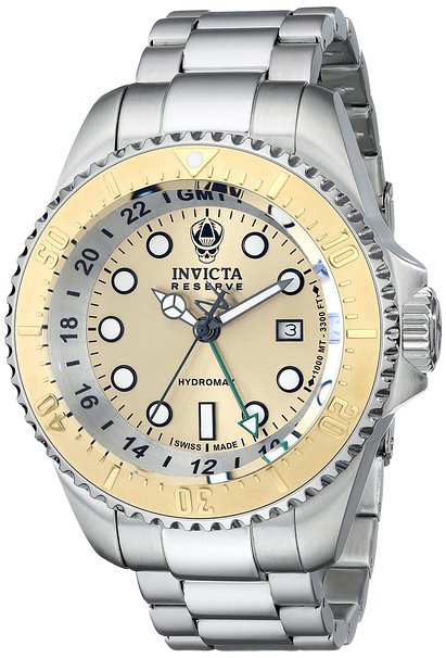Invicta Men's 16962 Reserve Stainless Steel Bracelet Watch with Gold-Tone Bezel