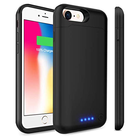 Battery Case for iPhone 6 6S, Boanv 6000mAh Portable Charging Case for iPhone 6s 6 (4.7 inch) Extended Battery Charger Case with 200% Extra Battery Life -Black