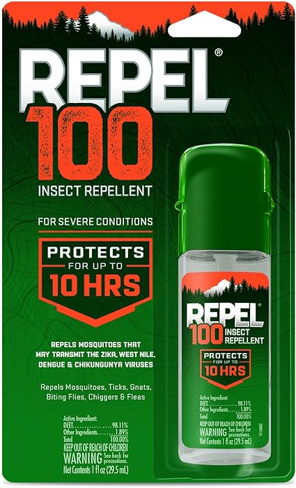 Repel 100 Insect Repellent, Mosquitos, Ticks and Gnats, For Severe Conditions, Protects For Up To 10 Hours, 98% DEET (Pump Spray) 1 fl Ounce