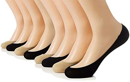 Dr. Anison Ultra Low Cut Liner No Show Socks Women Pack of 4 Pair 6 pair (Fit Size 6-11) (8-Pack Asst)