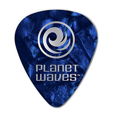 Planet Waves Blue Pearl Celluloid Guitar Picks, 10 pack, Heavy