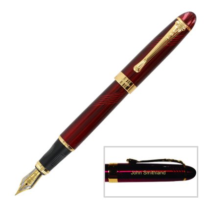 Engraved / Personalized Fountain Pen - Red