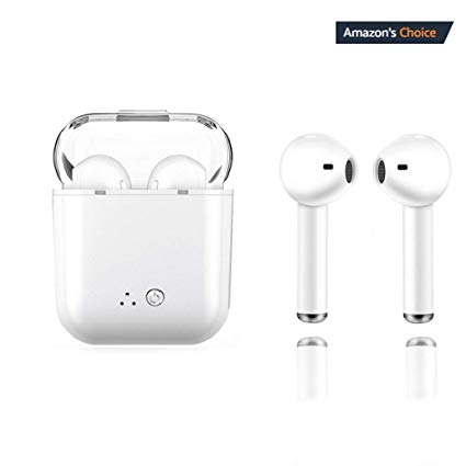 Wireless Bluetooth Headset, i7 Wireless Headset, Stereo Bluetooth Headset in-Ear Built-in Handsfree Microphone, for Men and Women, for Apple Airpods Android/iPhone.