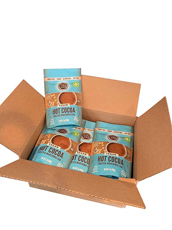Coconut Cloud: Dairy-Free Instant Hot Cocoa Mix | Shelf Stable Made in Colorado from Premium Coconut Milk Powder (Vegan, Non-GMO, Gluten Free), Toasted Marshmallow, 12 Pouches Bulk