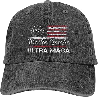 Trump Hats Ultra MAGA - We The People Proud Republican USA Flag Hats Vintage Adjustable Baseball Cap Cotton MAGA Hat