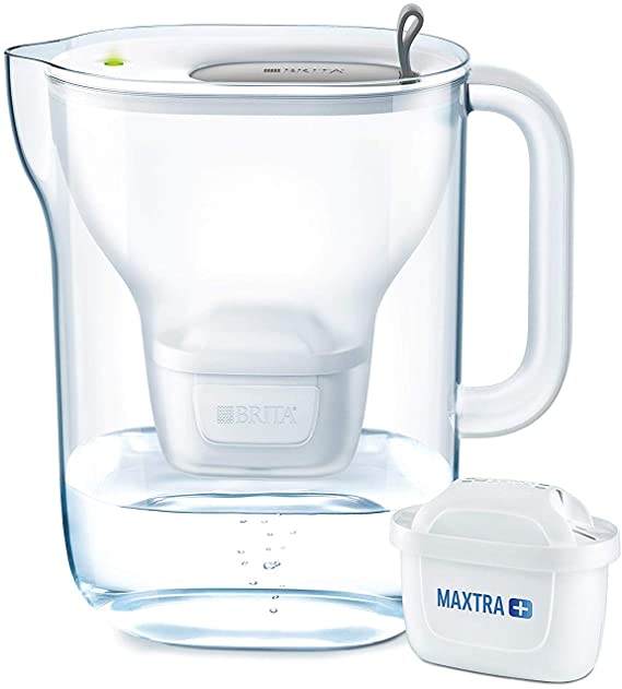 BRITA Style XL Water Filter, Compatible with BRITA MAXTRA  Cartridges, Water Filter that Helps with the Reduction of Limescale and Chlorine, in Grey