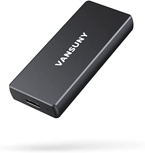 Vansuny 250GB Portable External SSD, USB 3.1 400MB/s High-Speed USB-C Mini Aluminum Portable External Solid State Drive for PC, Laptop, Phones and More (250GB, Black)