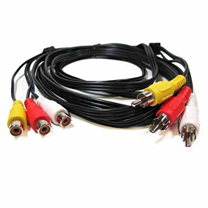 SF Cable, 3 RCA Male to 3 RCA Female Audio Video Extension Cable (25 Feet)