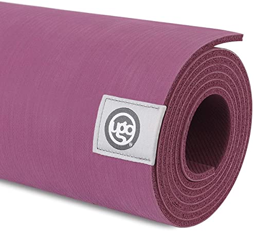 UGO Rubber Yoga Mat 71 x 26 Inch Extra Large Reversible Non-Slip Texture for Meditation/Hot Yoga/Pilates/Fitness Exercise (5MM)