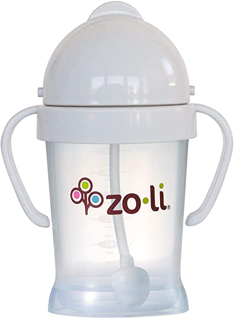 ZoLi BOT Weighted Straw Sippy Cup, 6 oz – Ash