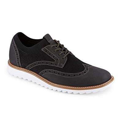 Dockers Mens Hawking Knit/Leather Smart Series Dress Casual Wingtip Oxford Shoe with NeverWet