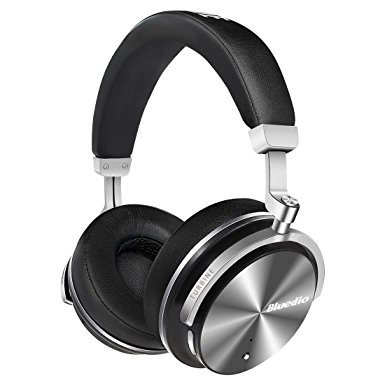 Bluedio T4S (Turbine) Active Noise Cancelling Over-ear Swiveling Wireless Bluetooth Headphones with Mic (Black)