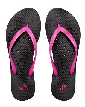 Showaflops Women's Antimicrobial Shower & Water Sandals - Elongated Heart