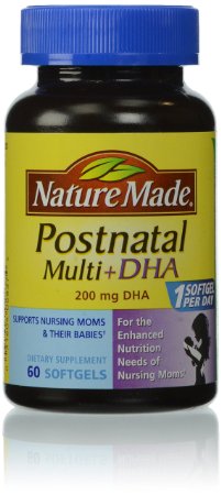 Nature Made Postnatal Multi-Vitamin Plus DHA Softgels, 60 Count