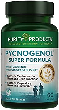 Pycnogenol Super Formula- Activated Pycnogenol Pomegranate P40p- 60 Capsules