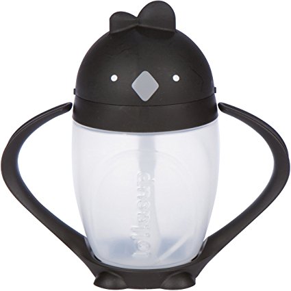 Lollaland Lollacup - Infant/Toddler Sippy Cup with Straw - Black