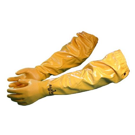 Atlas 772 M Nitrile Elbow Length Chemical Resistant Gloves 26 Yellow