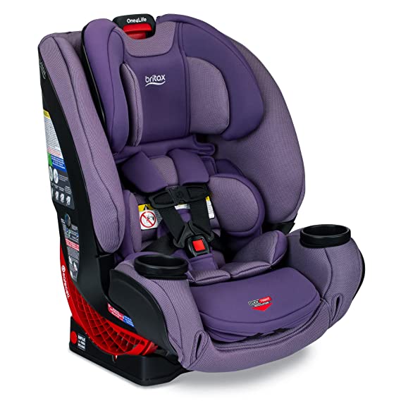 Britax One4Life ClickTight All-in-One Car Seat – 10 Years of Use – Infant, Convertible, Booster – 5 to 120 pounds - SafeWash Fabric, Plum