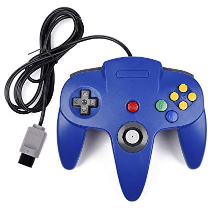 N64 Controller, iNNEXT Classic Wired N64 64-bit Gamepad Joystick for Ultra 64 Video Game Console (Blue)