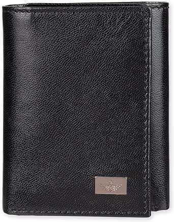 Dockers Men's Extra Capacity Slim Profile Trifold Wallet with Multiple Card Slots and ID Window