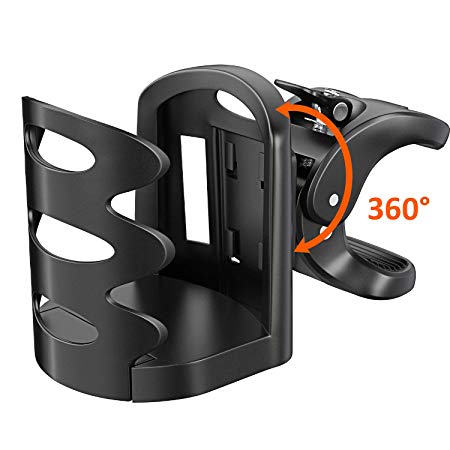 STOON Bike Cup Holder, 360°Rotatable Universal Bicycle Bottle Holder Antislip Adjustable Water Drink Cage for Bike, Baby Stroller, Bicycle, Wheelchair, Motorcycle, Pushchair