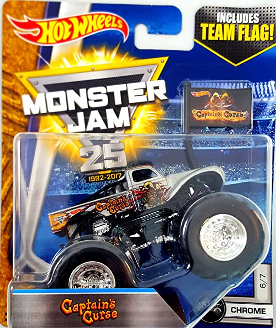 Hot Wheels Monster Jam Captain's Curse Team Flag Chrome