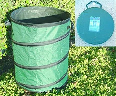 Multipurpose Collapsible Nylon Bin with Zipper Closing Lid - 44 Gallon