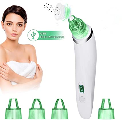 CHARMINER Blackhead Remover Pore Vacuum, Blackhead Extractor Tool, Pore Sucker for Face with USB Rechargeable for Facial Skin Green