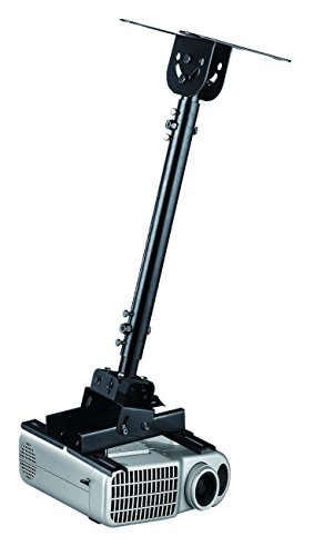 Elitech Universal Extendable Ceiling Projector Mount  22 to 32 inch Drop Height Adjustable, Extendable up to 71 inch With Optional Extension Pole (sell separately),  Black