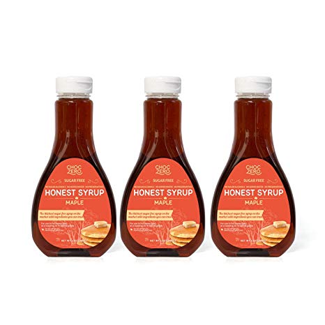 ChocZero's Maple Syrup. Sugar free, Low Carb, Sugar Alcohol free, Gluten Free, No preservatives, Non-GMO. Dessert and Breakfast Topping Syrup. 3 Bottles(12oz/each)