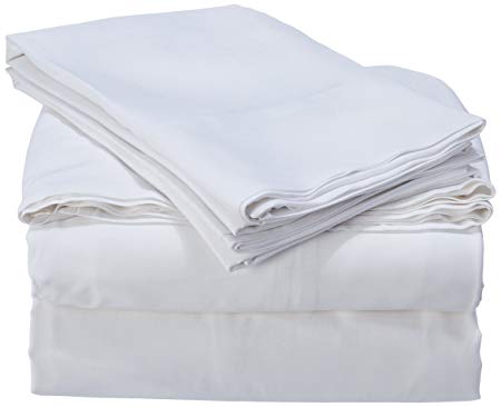 Premium Bamboo Sheets by Cozy Earth 4 Piece Bed Sheet Set Exceptional Softness at the Perfect Temp (Split King)