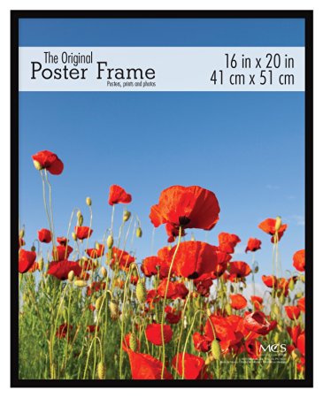 MCS 65534 Original Poster Frame with Strong Pressboard Backing, Black, 16 by 20-Inch