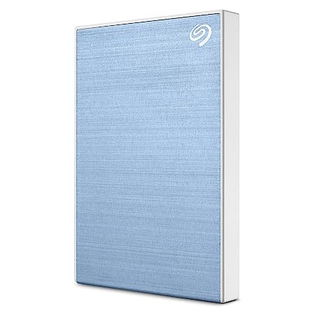 Seagate 2TB Backup Plus Slim Portable External Hard Drive   1yr Mylio Create   2mo Adobe CC Photography, Light Blue (STHN2000402)