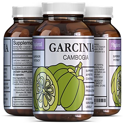 Potent Garcinia Cambogia Extract HCA For Men And Women - Pure Weight Loss Pills - Enhance Your Focus   Workout - Use For Appetite Control - Burn Belly Fat Natural Garcinia Cambogia By Phytoral
