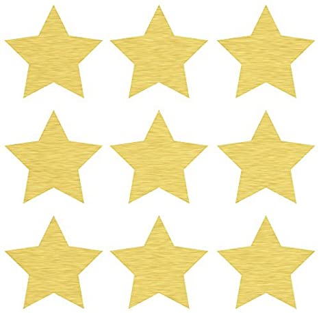 (80) 3" Gold Star Wall Decals - Repositionable Peel and Stick Vinyl Star Wall Stickers for Nursery, Kids Room, Mirrors, and Doors