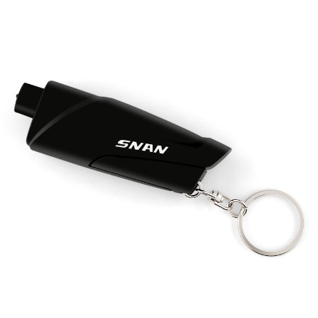 SNAN Mini Safety Hammer Car Emergency Tool, Window Breaker and Seat Belt Cutter (Black)